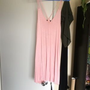 Pink midi dress
